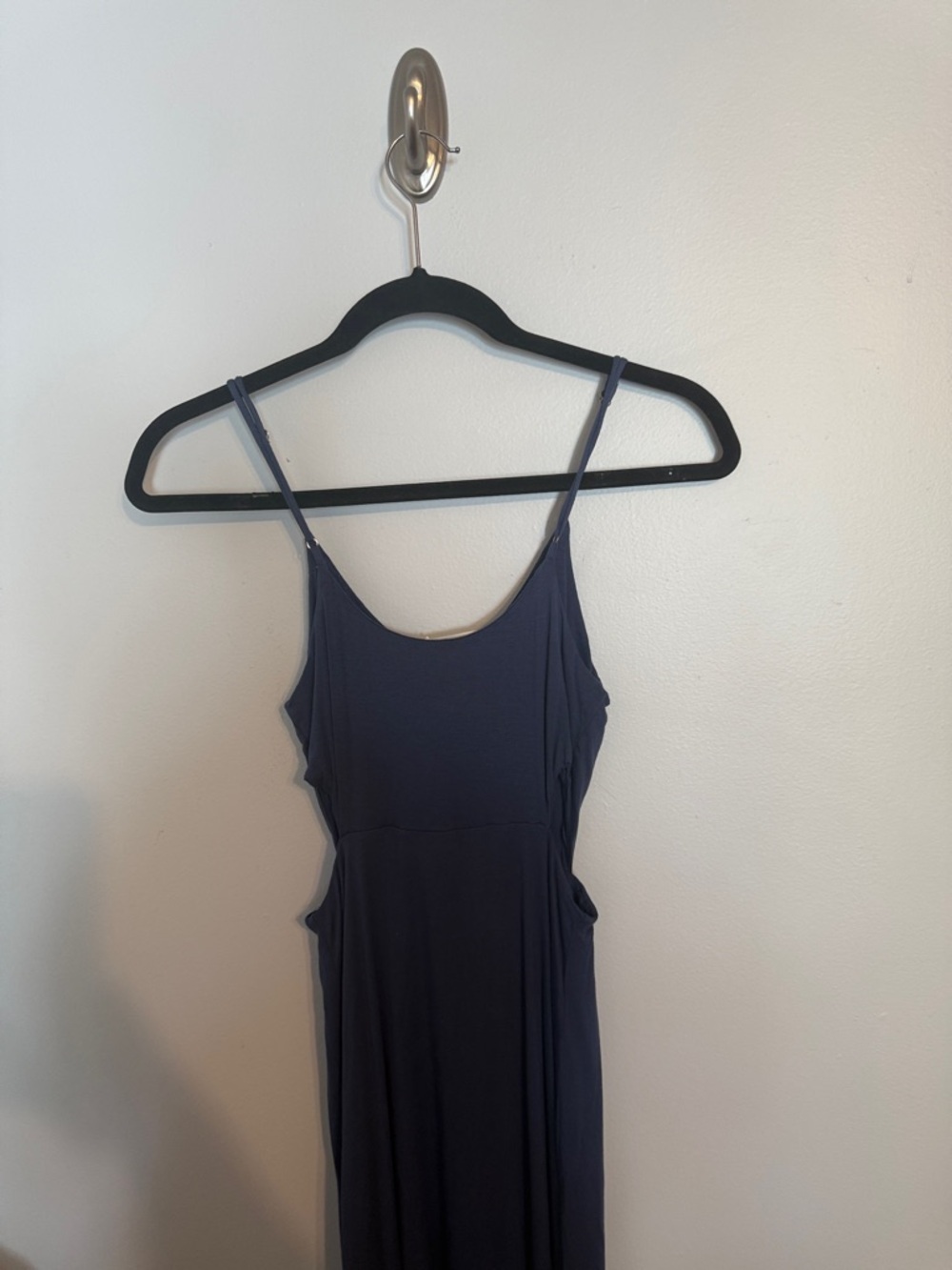 Lush Blue Side Cutout Maxi Tee Shirt Dress Extra Small - Picture 8 of 9